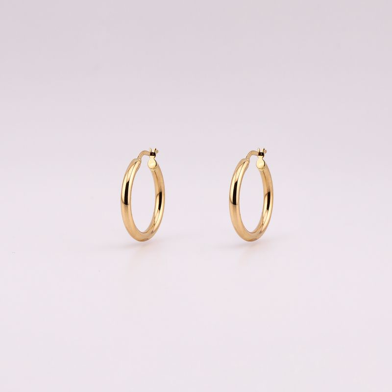 Arracadas Lisas 14k 2.5g