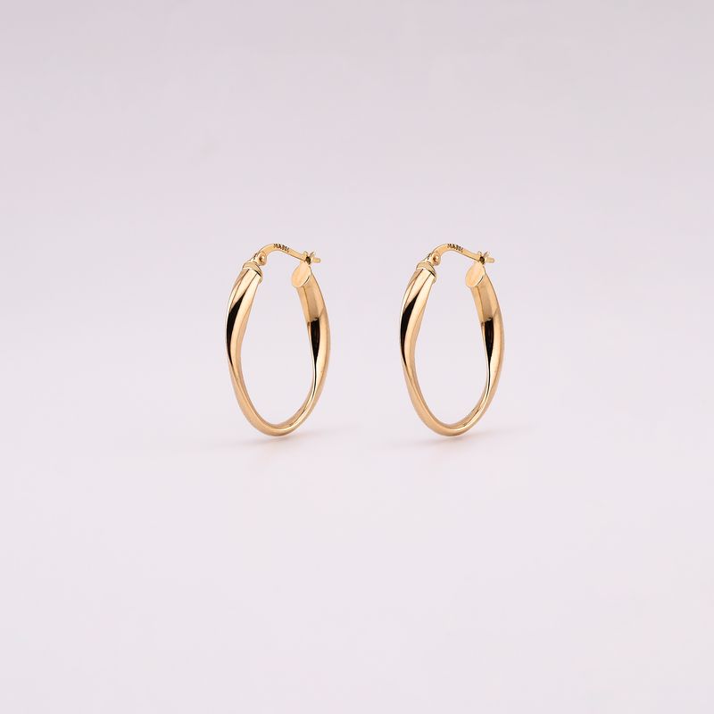 Arracadas Torc. Lisas 14k 2.3g