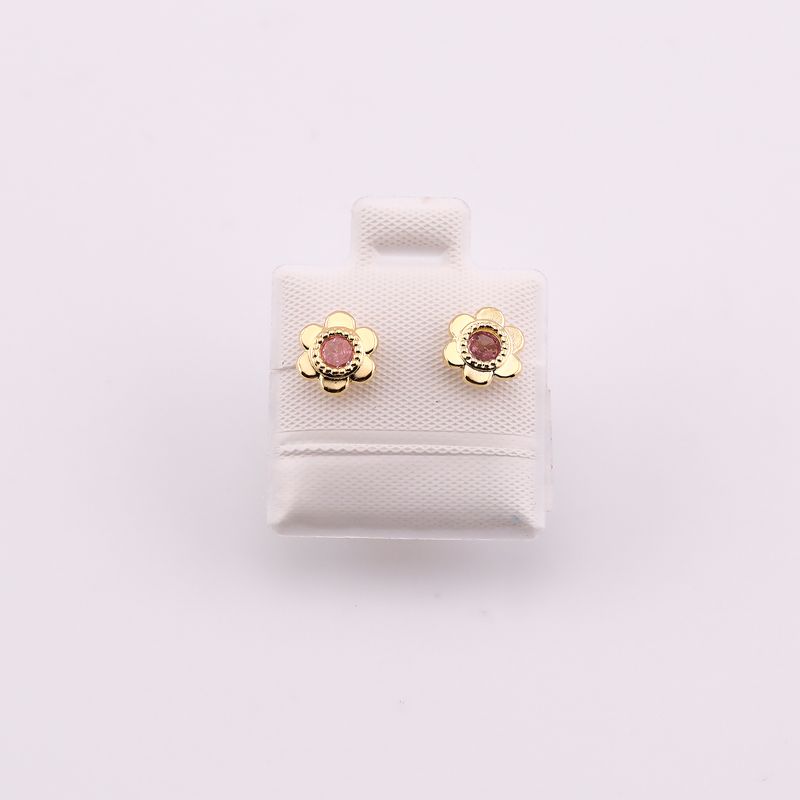 Broqueles Flor Bolitas 10k 0.5g