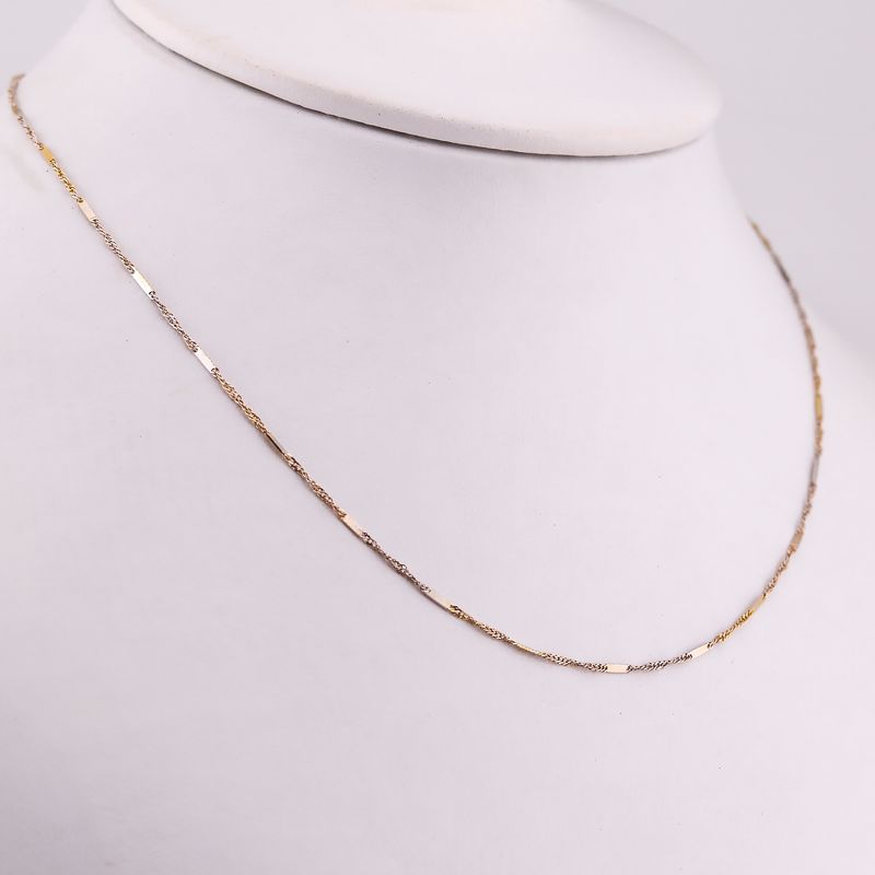 Cadena Torzal/placa  14k 1.7g