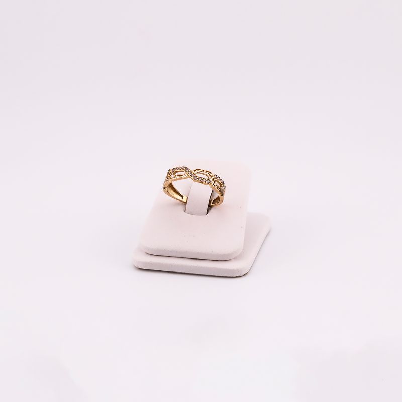Anillo Enlazado C/p 14k 1.9g #8