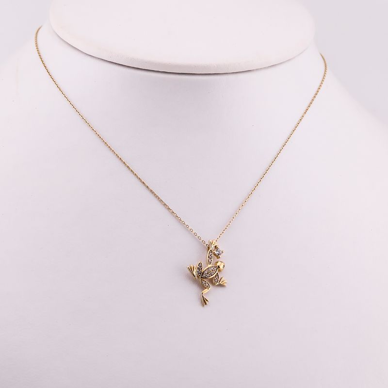 Gargantilla Ranita C/p 14k 2g 40cm