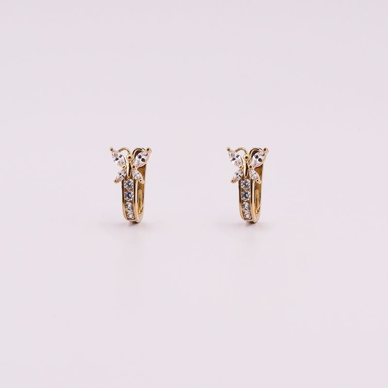 Aretes Mariposa C/p 10k 1.9g