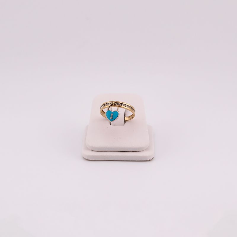 Anillo Candado C/p 14k 2.6g #8