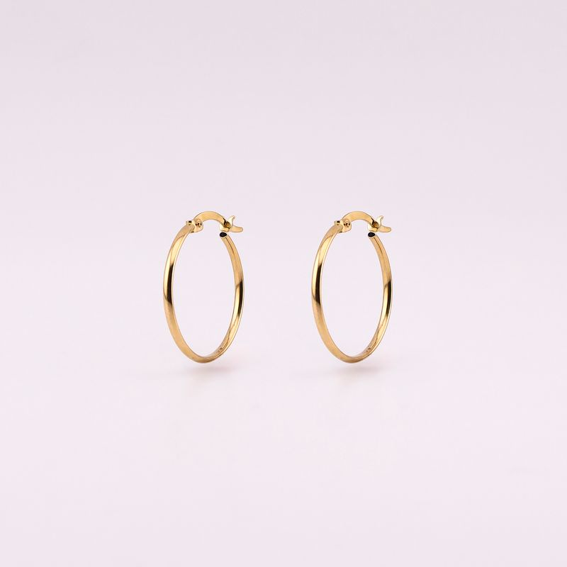 Arracadas Lisas 14k 1.1g