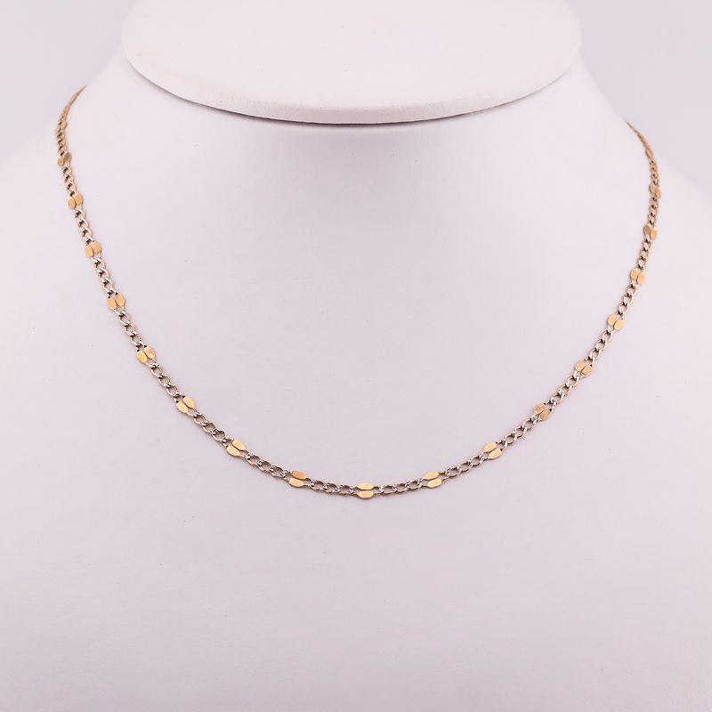 Cadena Mixta 14k 3g 50cm