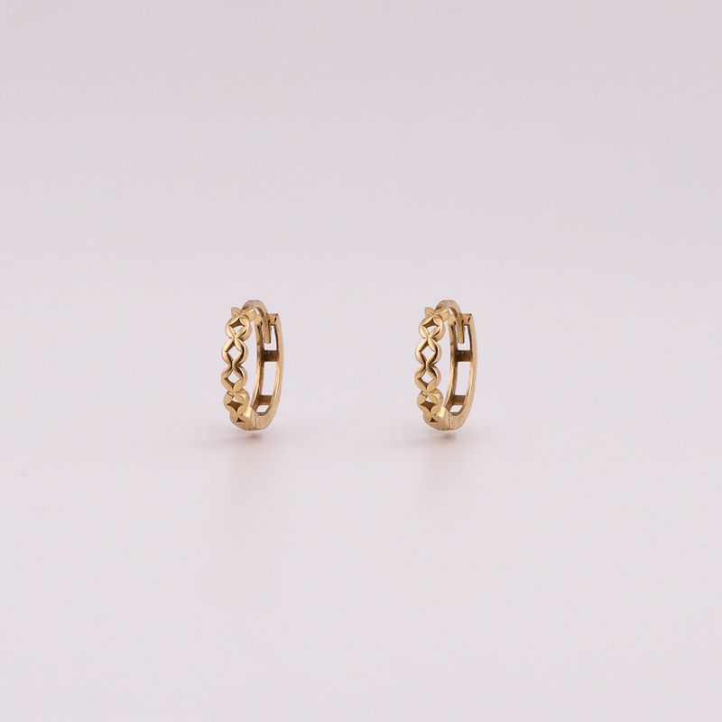 Aretes Huggies X 14k 2g