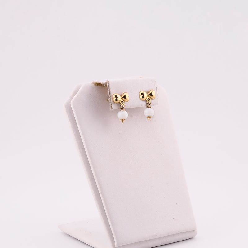 Aretes Moño C/p 14k 1.8g