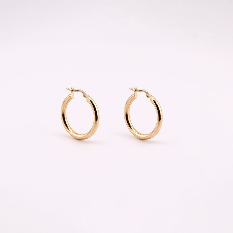 Arracadas Lisas 14k 2.5g