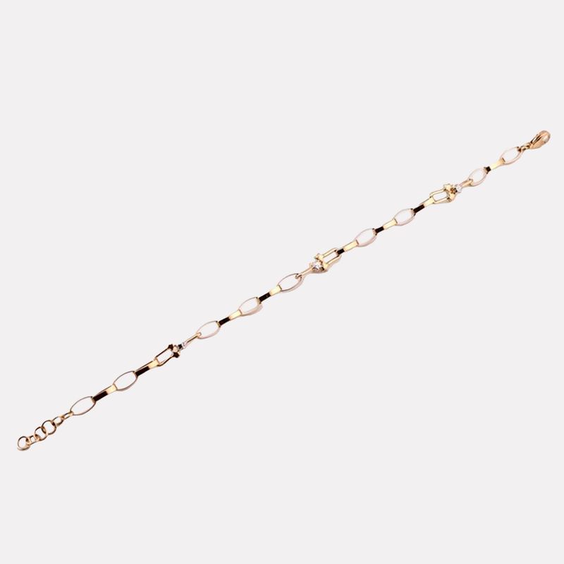 Pulso Eslabon /estrella 14K 4.5g 18cm