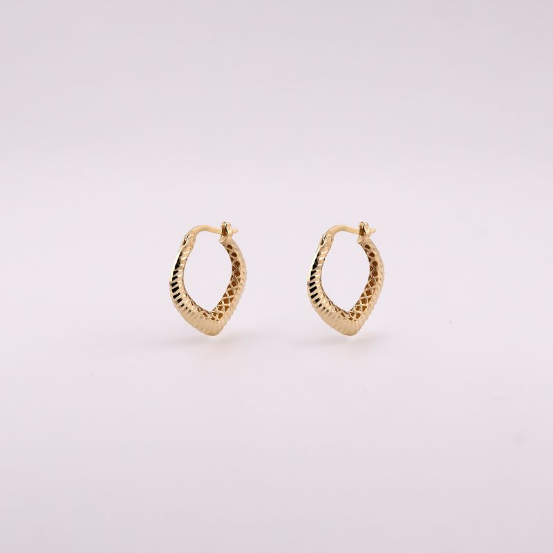 Arracadas Trapecio Diamant. 14k 2.1g