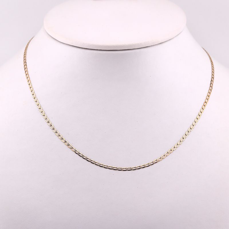 Cadena Eslabon Dimant. 14k 2.2g 60cm