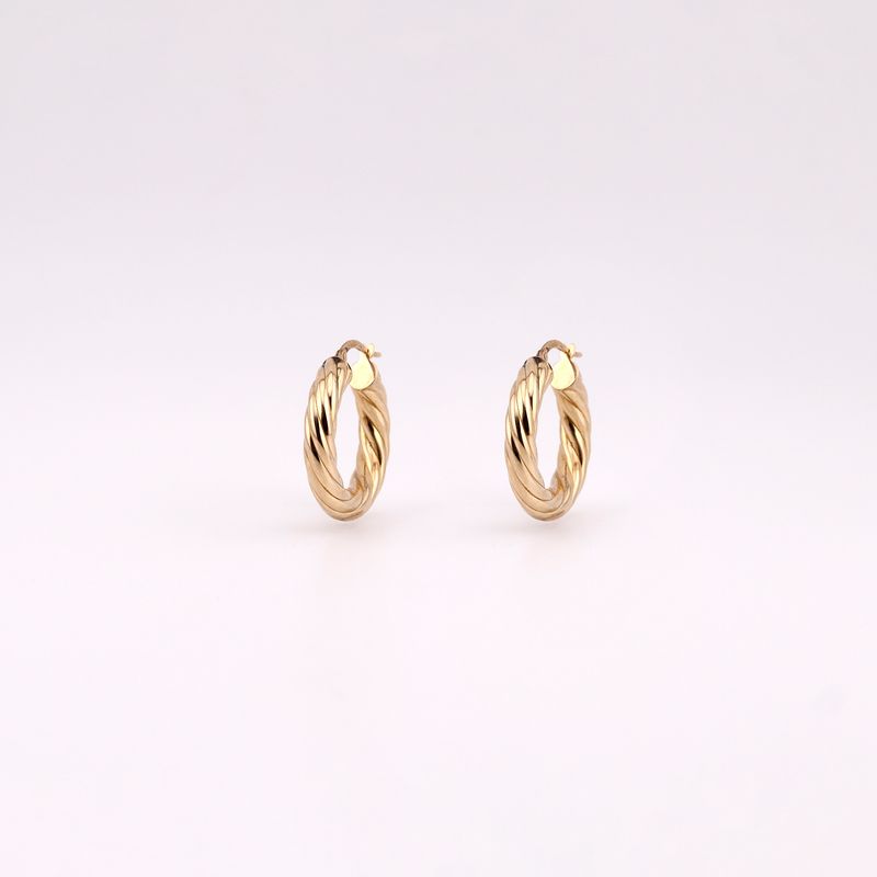 Arracadas Torcidas  14k 3.5g