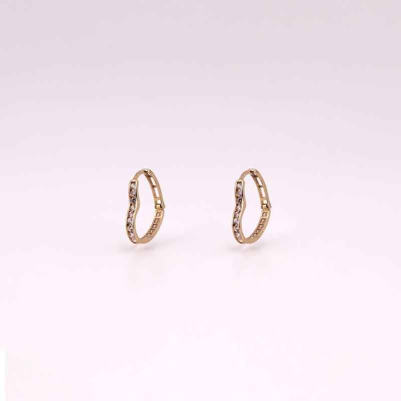 Aretes Corazon C/p 14k 1.9g