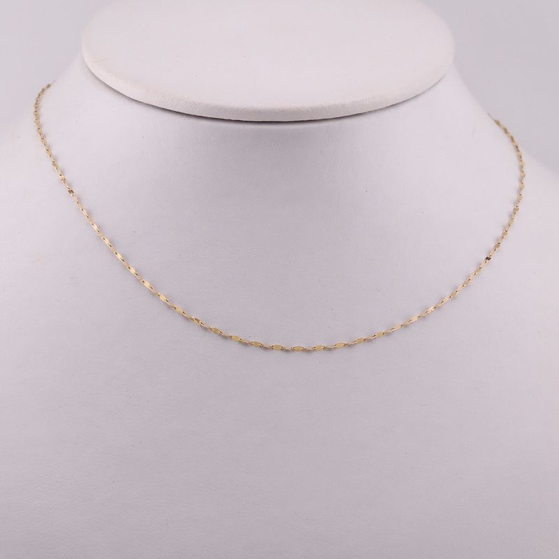 Cadena Granito De Café 10k 0.8g 55cm