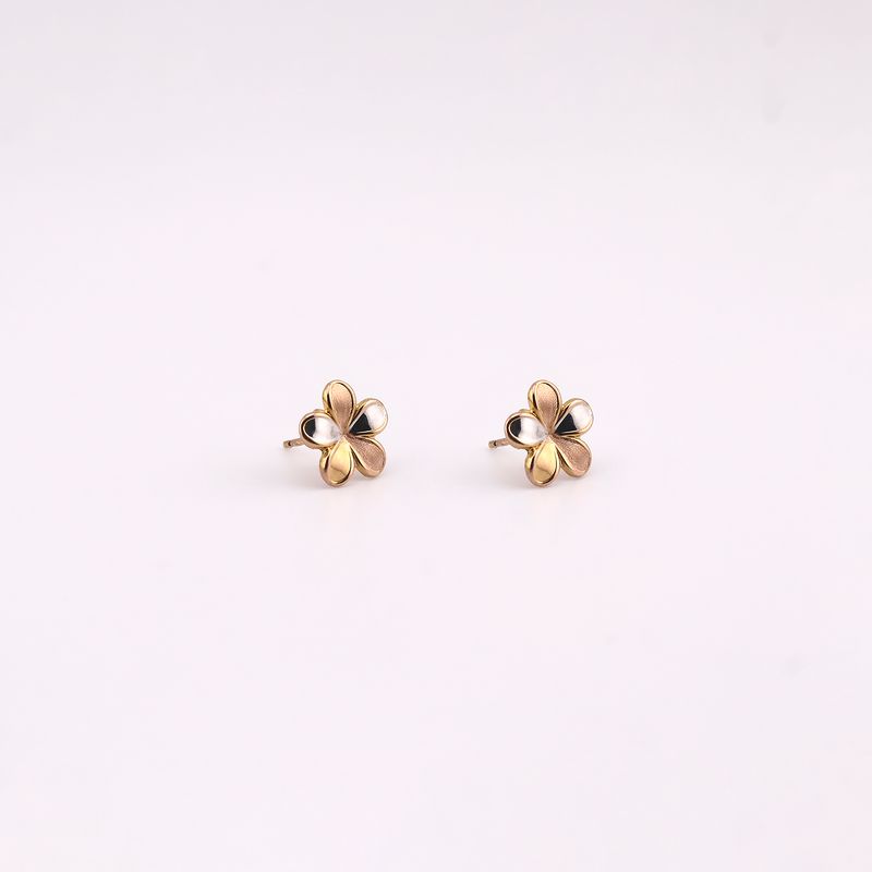 Aretes Flor  Tnos 14k 0.9g