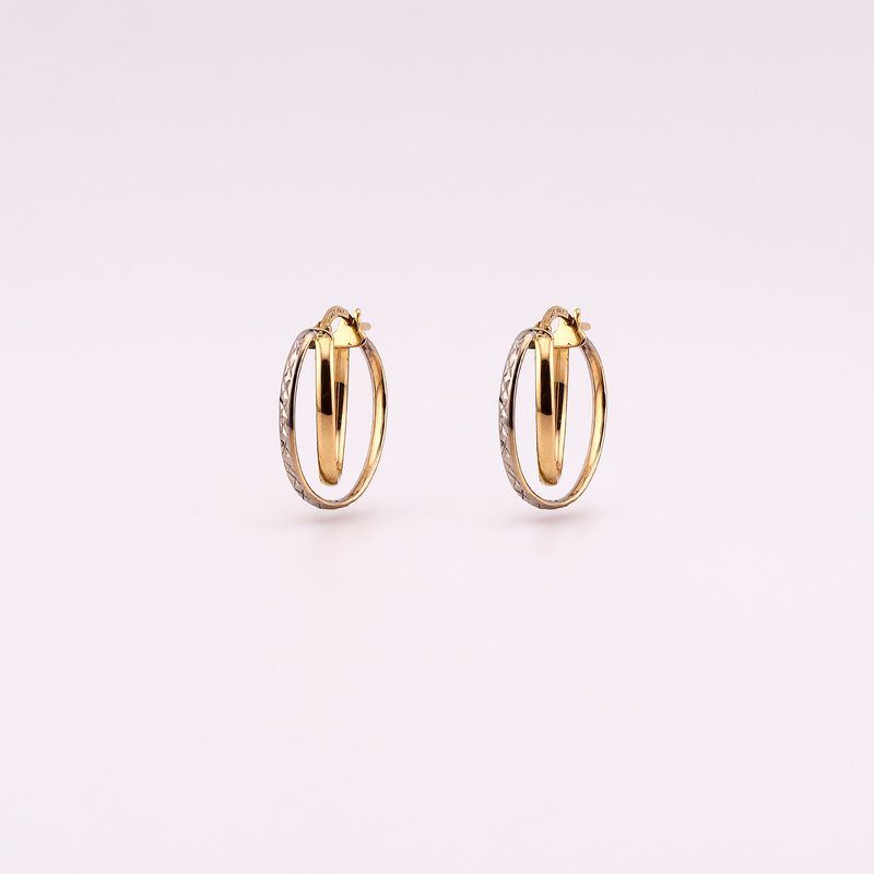 Arracadas Dobles  Relim. 14k 1.7g