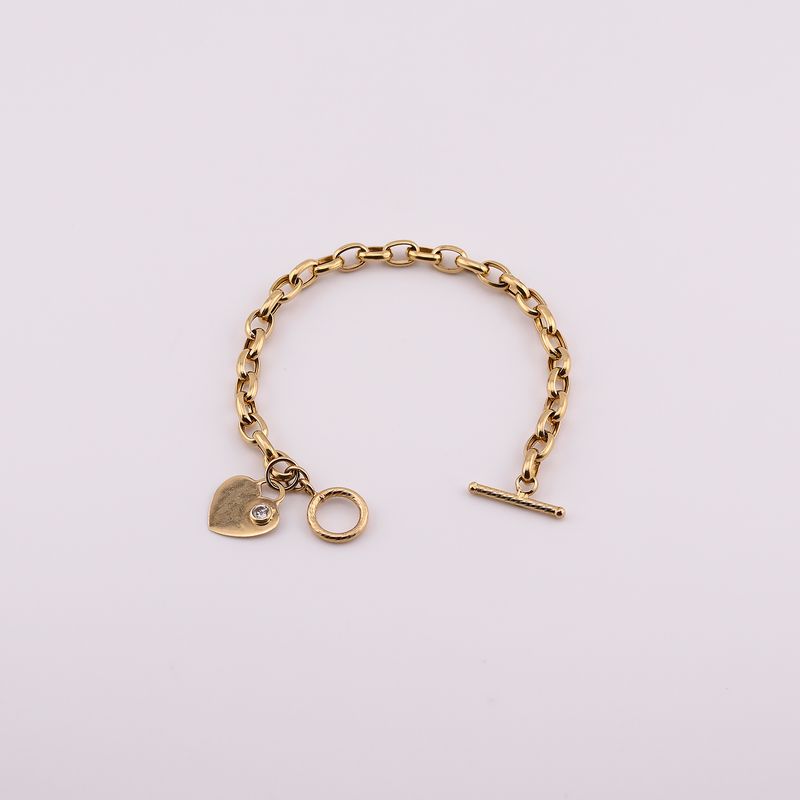 Pulso Corazon C/p 14k 6.9g 16cm