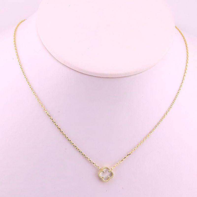 Gargantilla Trebol C/p Bca 10k 2.9g