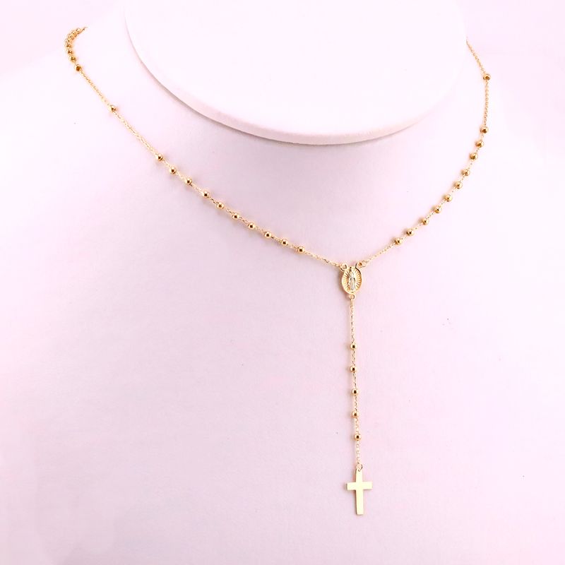 Rosario Bola Lisa Amarilla 14k 2.9g