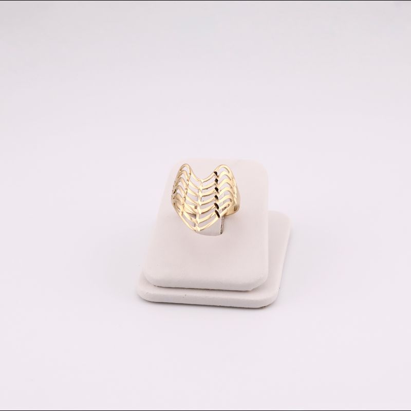 Anillo Ondas 10k 2.4g #8