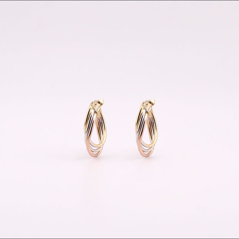 Arracadas Tres Tns Gde. 14k 1.7g