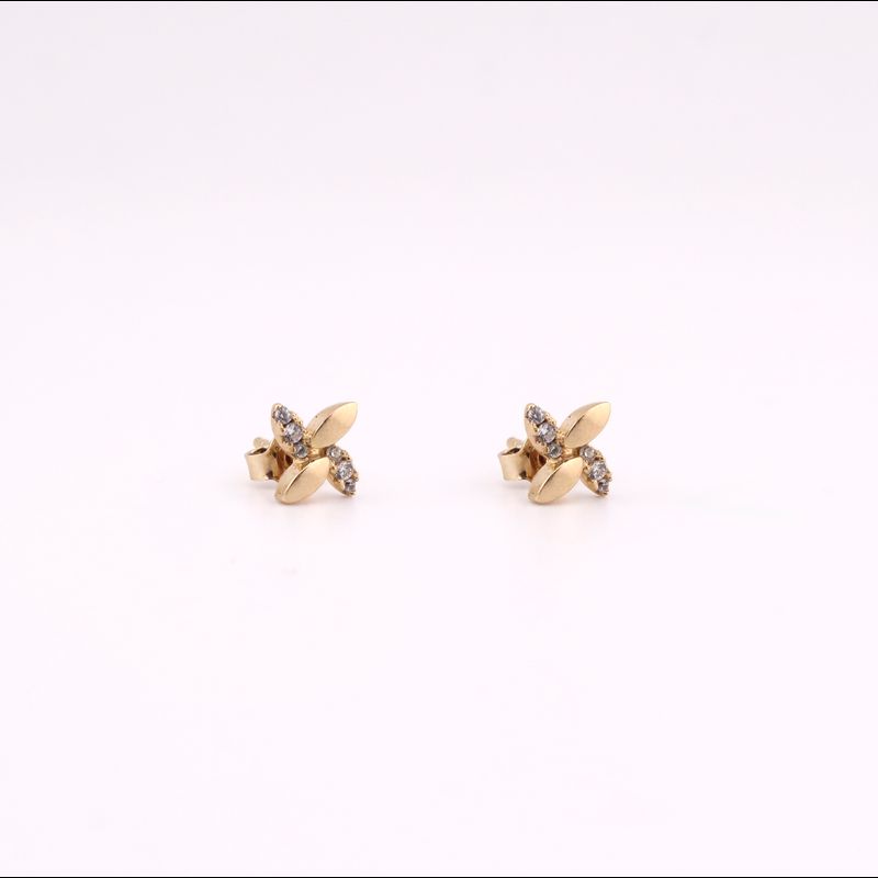 Aretes Flor C/p 14k 1.6g