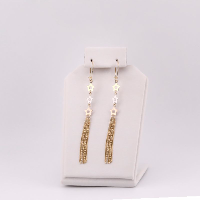 Aretes Puntos/estrellas 14k 2.2g