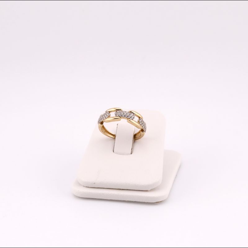 Anillo Eslabones C/p 10k 2g