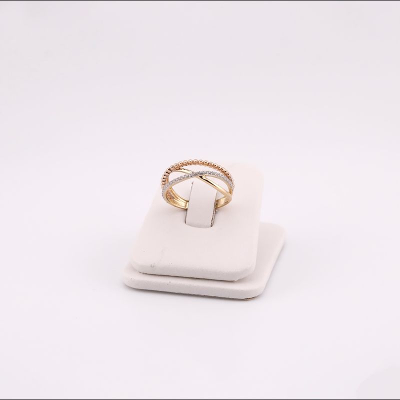 Anillo Tns C/p 14k 2.4g #7.5
