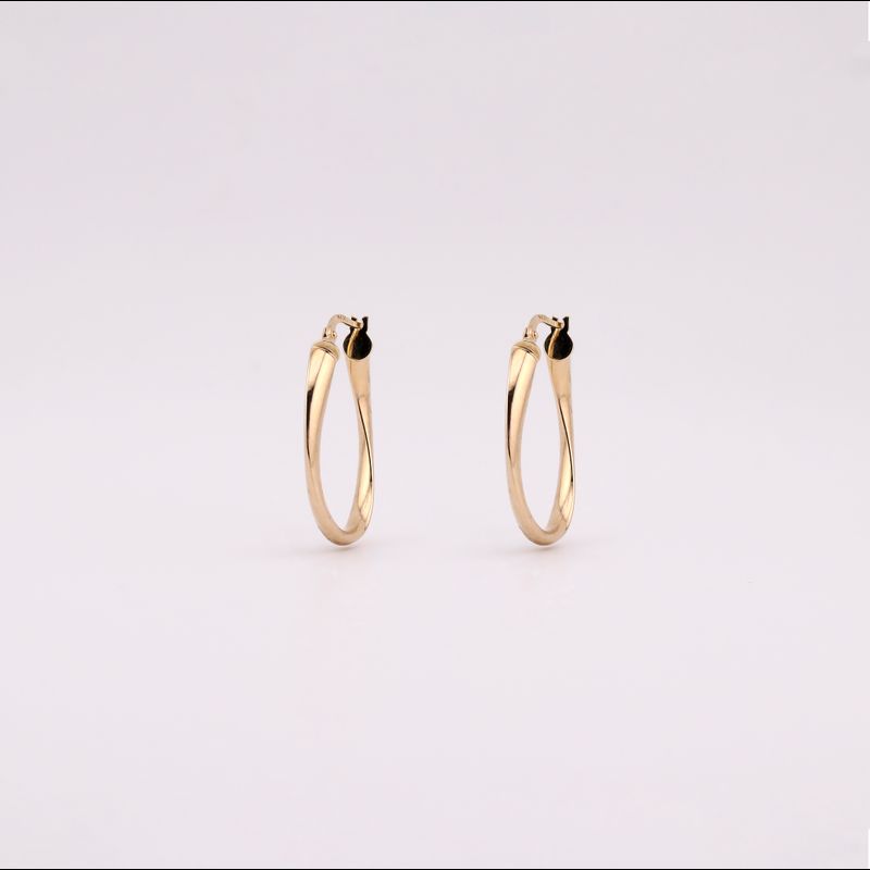 Arracadas Torc. Lisas 14k 2.2g