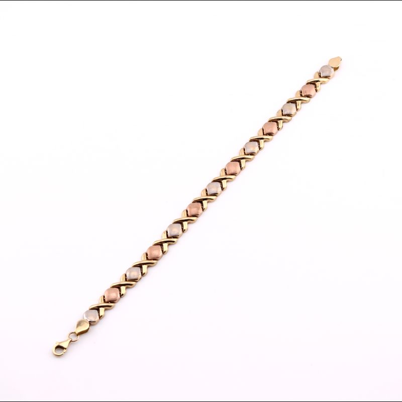 Pulso Beso Y Abrazo  14k 7.7g 17cm