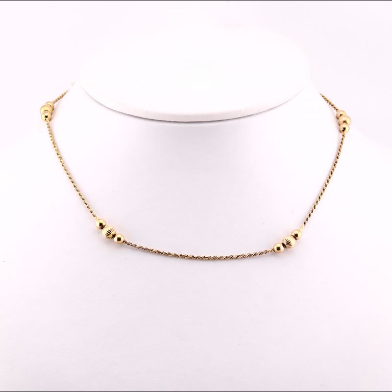 Cadena Torsal C/borlas 14k 8g 45cm