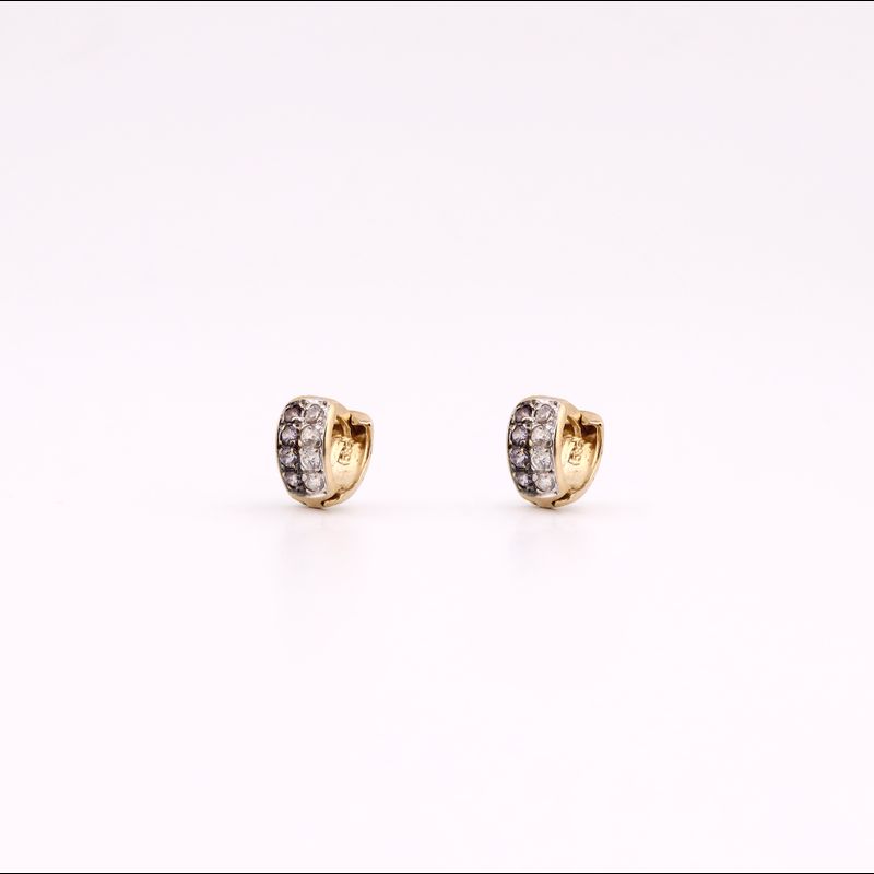 Aretes Huggies C/p Bcasy Moradas 14k 2.1g