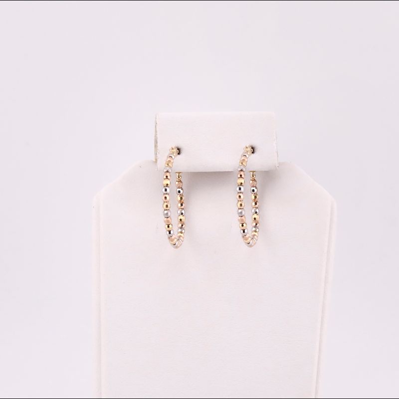 Arracadas C/borlas Facetadas 14k 2.6g