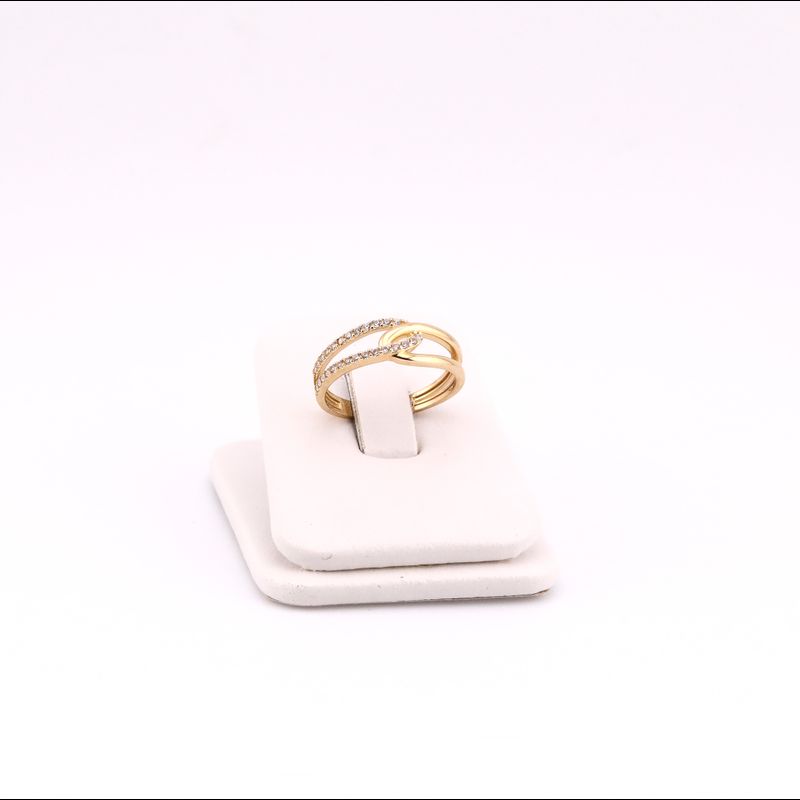 Anillo Ondas C/p 14k 1.9g #7.5