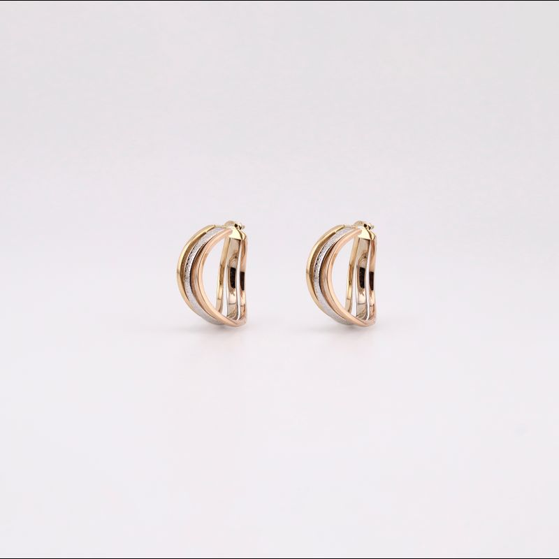 Arracadas Triples Griegas 14k 4.3g