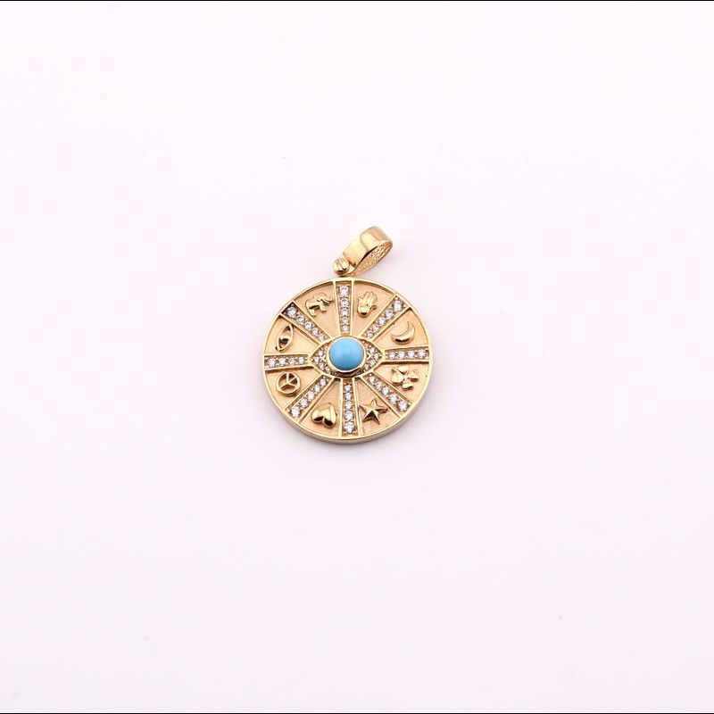 Dije Suerte C/p Azul 14k 7.6g