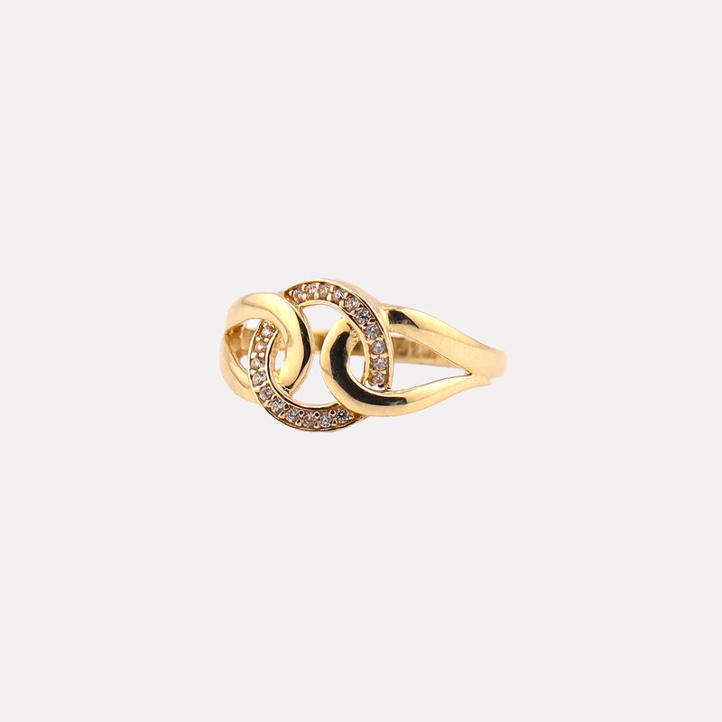 Anillo Circulos 14k 2g #7.5