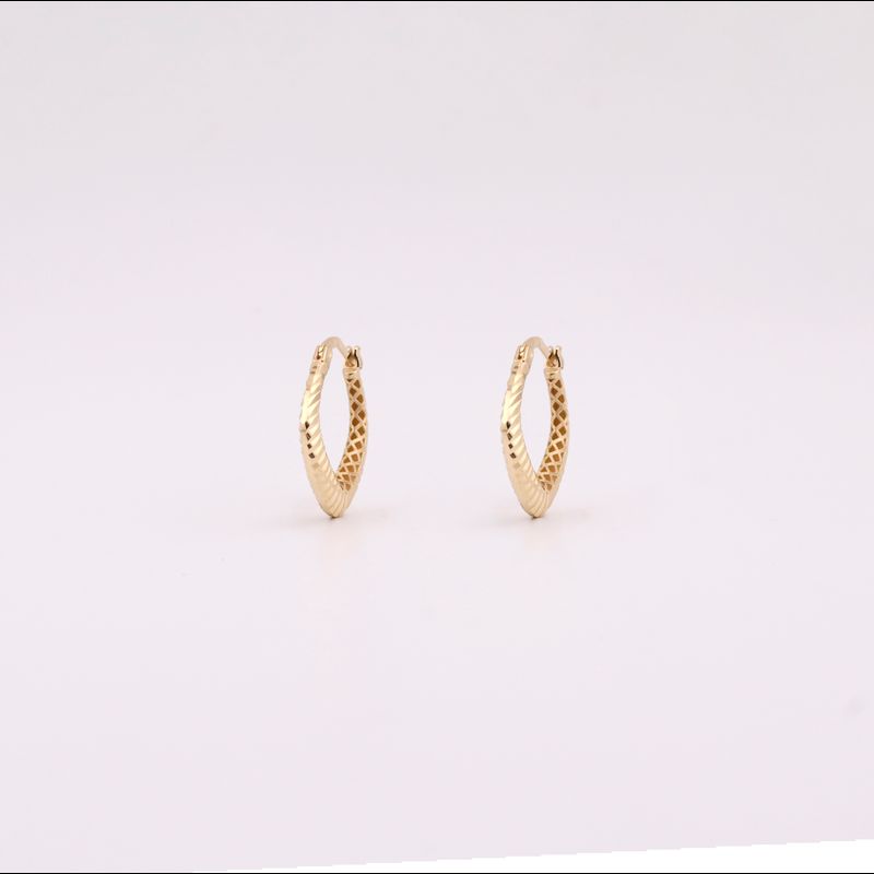 Arracadas Trapecio Diamant. 14k 2.1g