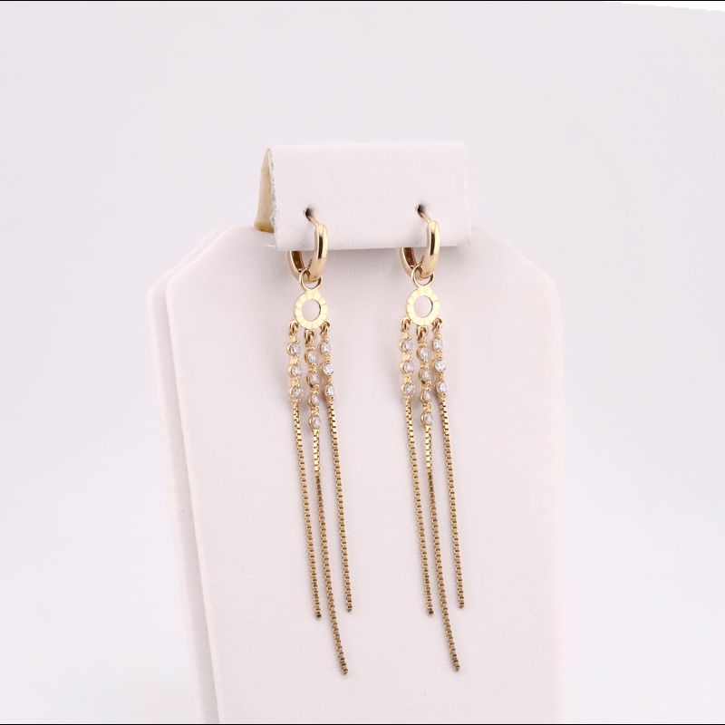 Aretes Colgantes C/p 14k 3.4g