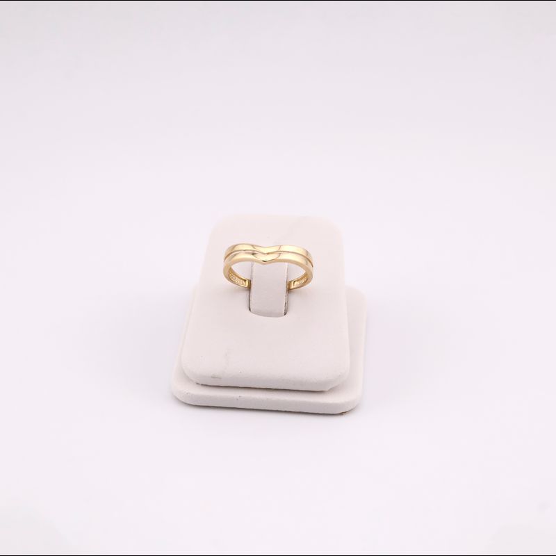 Anillo Doble Ondas 10k 1.3g #6.5