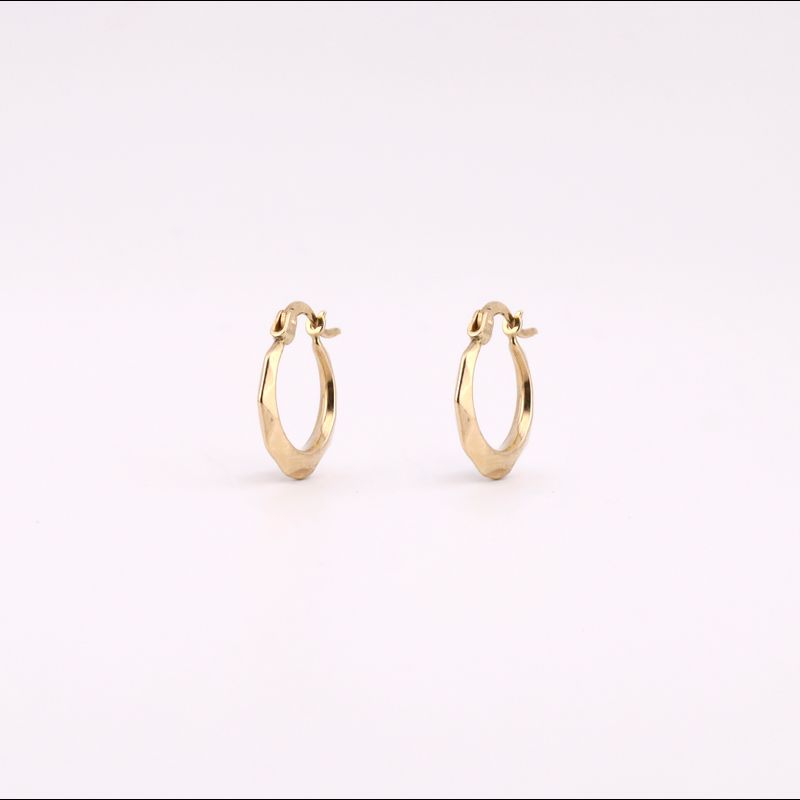 Arracadas Canasta Facet. 14k 1.2g