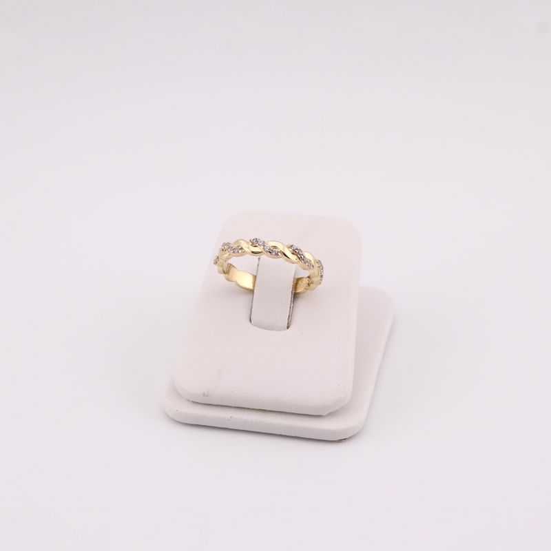 Anillo Trenzado C/p 14k 3.1g #8