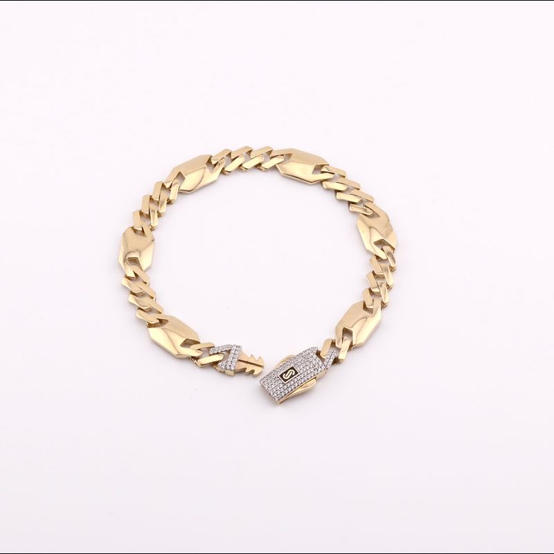 Pulso Tipo Monaco 14k 9.9g 21cm