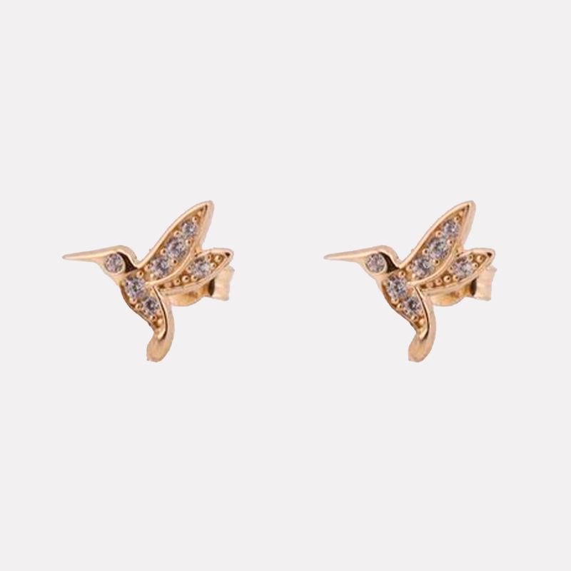 Aretes Colibrí 14K. 1.4g