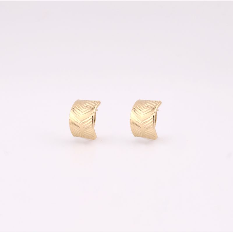 Aretes Patente Diamant. 14k 2.2g