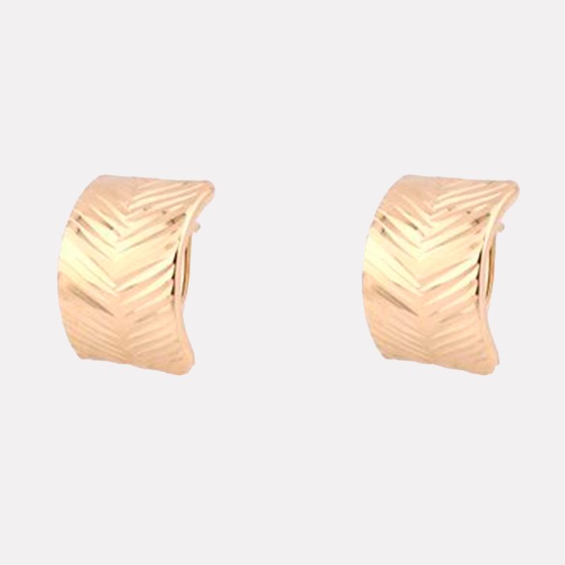 Aretes Patente Diamant. 14K 2.2g