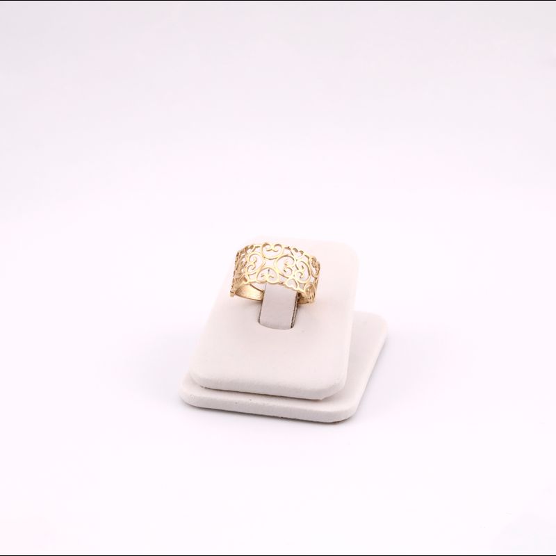 Anillo Contorno Corazon 14k 2g #7