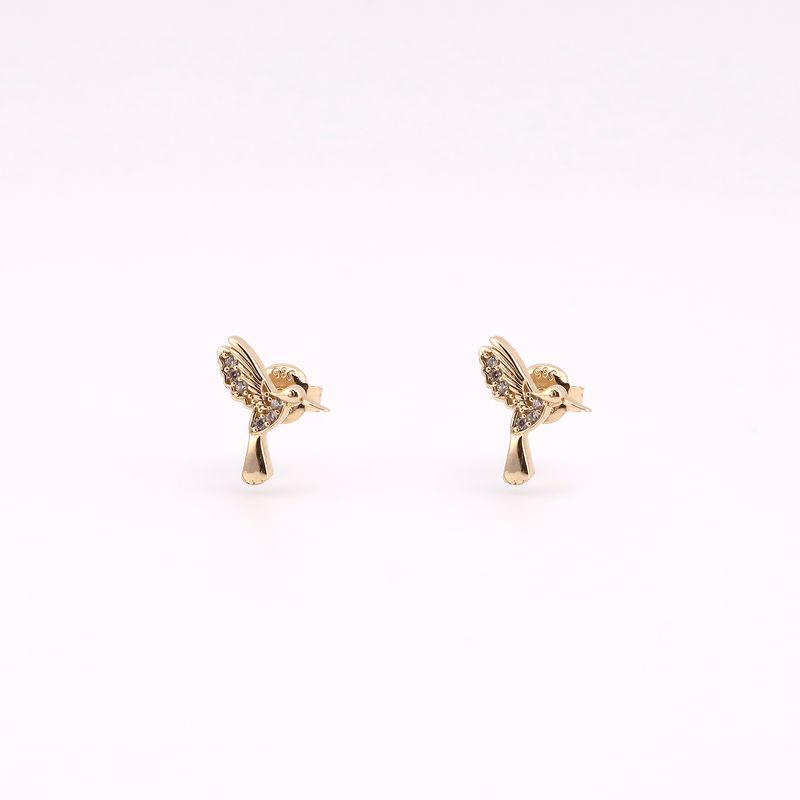 Aretes Colibri C/p  14k 1.5g